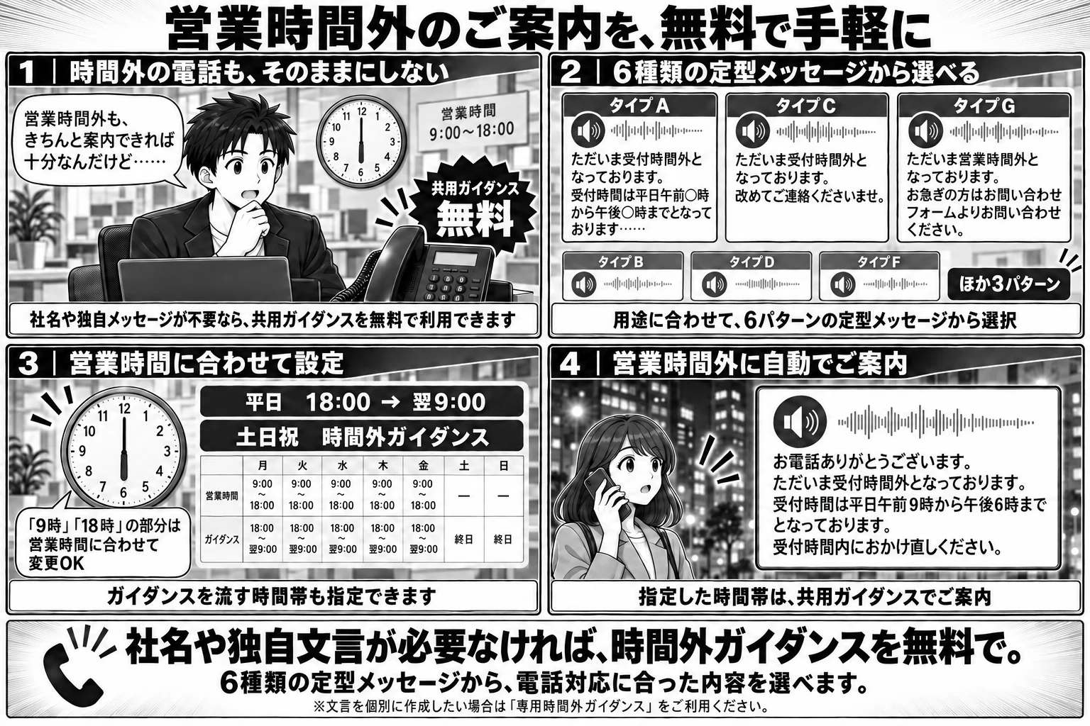 共用ガイダンスの説明マンガ